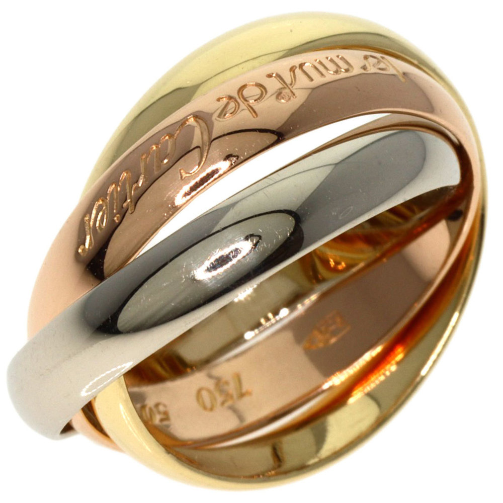 Cartier Trinity #50 Ring, K18 Yellow Gold, K18WG, K18PG, Women's, CARTIER - Picture 2 of 5